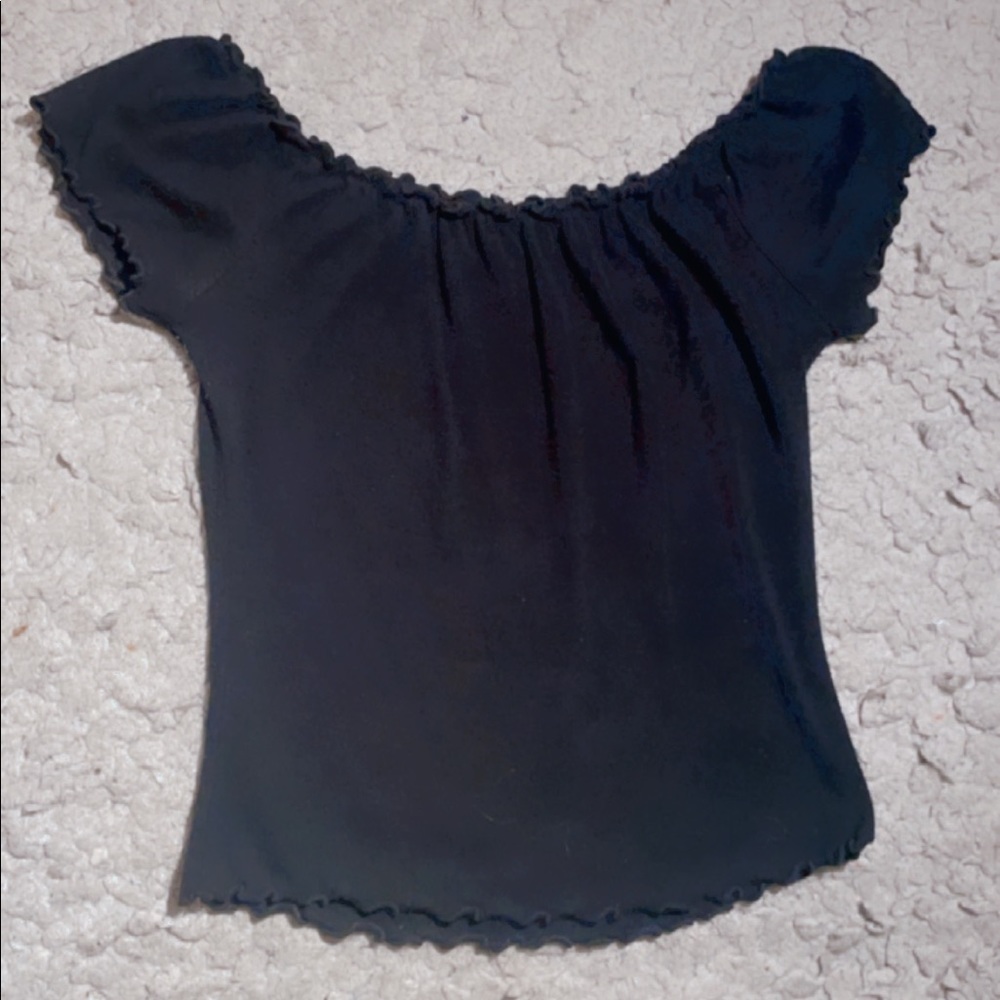 Off shoulder black shirt